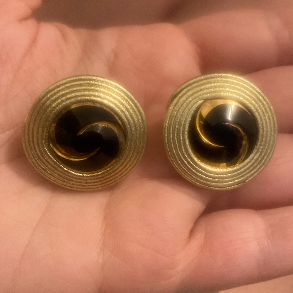 Vintage 80s handmade clip on earrings